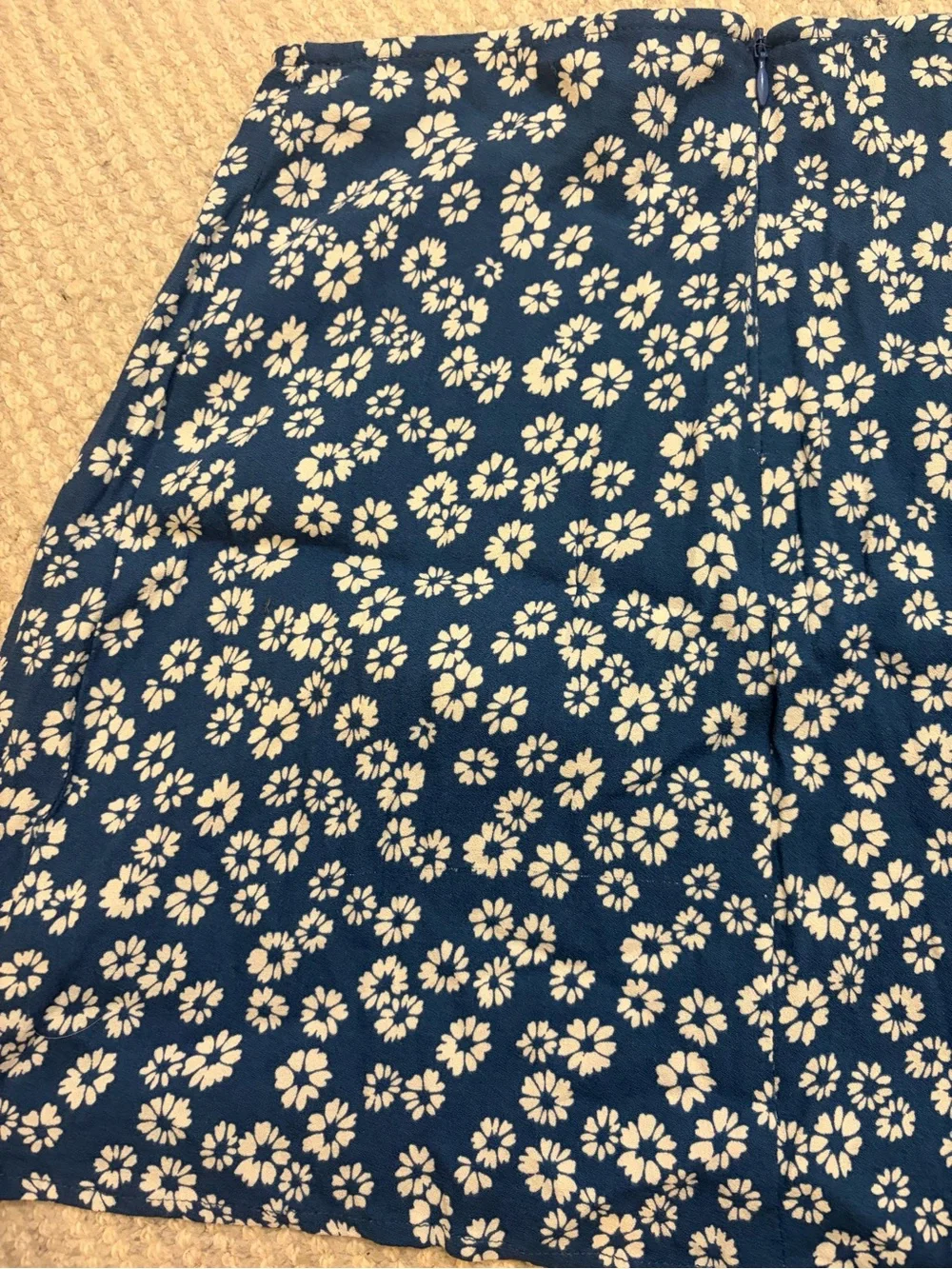 Reformation Medium Blue Flower Mini Skirt - Picture 8 of 10